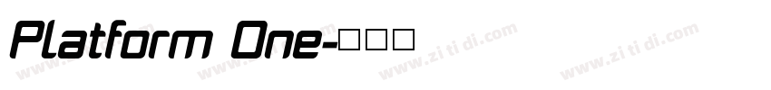 Platform One字体转换